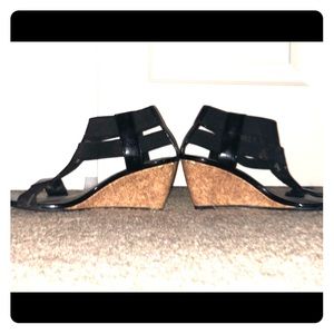 Black Cork Wedges